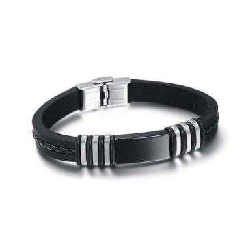 2018 Newest Fashion Stainless Steel Jewelry Wholesales Mens Leather bracelet